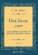 Der Islam, 1920, Vol. 10