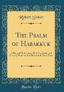 The Psalm of Habakkuk