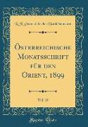 Österreichische Monatsschrift für den Orient, 1899, Vol. 25 (Classic Reprint)