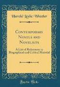 Contemporary Novels and Novelists