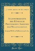 Sitzungsberichte der Königlich Preussischen Akademie der Wissenschaften