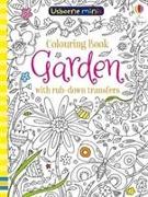 Colouring Book Garden with Rub Down Transfers x5