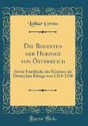 Die Regesten der Herzoge von Österreich