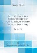 Mitteilungen der Naturforschenden Gesellschaft in Bern aus dem Jahre 1869