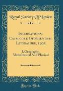 International Catalogue Of Scientific Literature, 1905