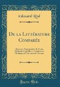 De la Littérature Comparée