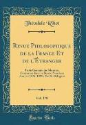 Revue Philosophique de la France Et de l'Étranger, Vol. 196
