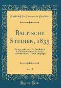 Baltische Studien, 1835, Vol. 1