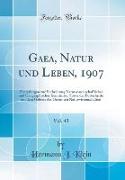 Gaea, Natur und Leben, 1907, Vol. 43