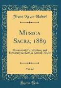 Musica Sacra, 1889, Vol. 22