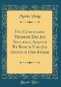 Die Gemeinsame Tendenz Des Jus Naturale, Aequum Et Bonum Und Jus Gentium Der Römer (Classic Reprint)