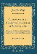 Catálogos de la Biblioteca Nacional de México, 1894