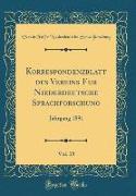 Korrespondenzblatt des Vereins für Niederdeutsche Sprachforschung, Vol. 15