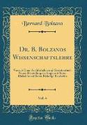 Dr. B. Bolzanos Wissenschaftslehre, Vol. 4