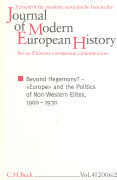Beyond Hegemony? - 'Europe' and the Politics of Non-Western Elites, 1900-1930
