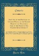 Statutes of the Province of Ontario Passed in the Session Held in the Twentieth Year of the Reign of His Majesty King George V