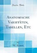 Anatomische Varietäten, Tabellen, Etc (Classic Reprint)