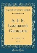A. F. E. Langbein's Gedichte, Vol. 4 (Classic Reprint)