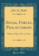 Social Forces, Philanthropy