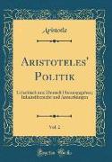 Aristoteles' Politik, Vol. 2