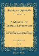 A Manual of German Literature, Vol. 1