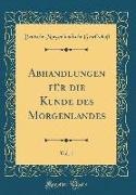 Abhandlungen für die Kunde des Morgenlandes, Vol. 1 (Classic Reprint)