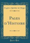 Pages d'Histoire (Classic Reprint)