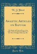 Analytic Articles on Baptism