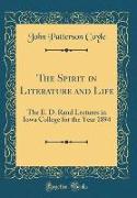 The Spirit in Literature and Life