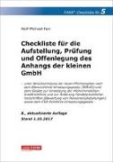 Checkliste 5 für die Aufstellung, Prüfung und Offenlegung des Anhangs der kleinen GmbH