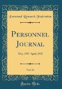 Personnel Journal, Vol. 16
