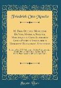 M. Frid. Ottonis Menckenii De Vita, Moribus, Scriptis, Meritisque in Omne Literarum Genus Prorsus Singularibus Hieronymi Fracastorii, Veronensis