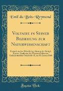 Voltaire in Seiner Beziehung zur Naturwissenschaft