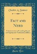 Fact and Need: A Statement as to Prevailing Repute and Appropriate Vindication, Address (Classic Reprint)