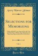 Selections for Memorizing, Vol. 2