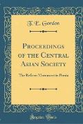 Proceedings of the Central Asian Society