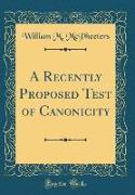 A Recently Proposed Test of Canonicity (Classic Reprint)