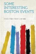 Some Interesting Boston Events