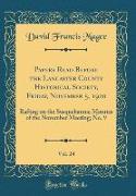 Papers Read Before the Lancaster County Historical Society, Friday, November 5, 1920, Vol. 24