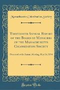 Thirteenth Annual Report of the Board of Managers of the Massachusetts Colonization Society