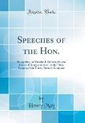 Speeches of the Hon