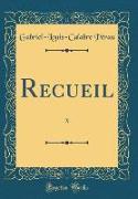 Recueil (Classic Reprint)
