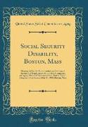 Social Security Disability, Boston, Mass