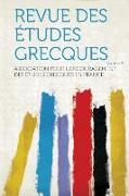 Revue Des Études Grecques Volume 3