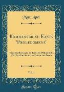 Kommentar zu Kants "Prolegomena", Vol. 1