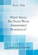 What Shall Be Done With Assessment Insurance? (Classic Reprint)