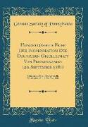 Hundertjährige Feier Der Incorporation Der Deutschen Gesellschaft Von Pennsylvanien (20, September 1781)