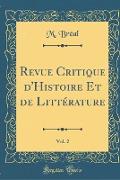 Revue Critique d'Histoire Et de Littérature, Vol. 2 (Classic Reprint)