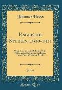 Englische Studien, 1910-1911, Vol. 43