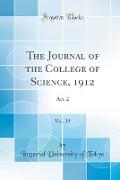 The Journal of the College of Science, 1912, Vol. 29